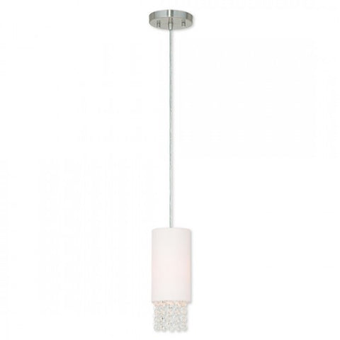 Livex Lighting Carlisle 1 Light Brushed Nickel Mini Pendant