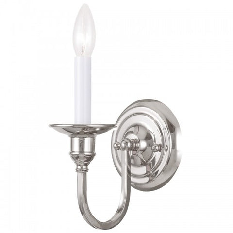 Livex Lighting Cranford 1 Light Polished Nickel Wall Sconce