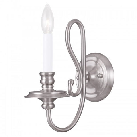 Livex Lighting Caldwell 1 Light Brushed Nickel Wall Sconce