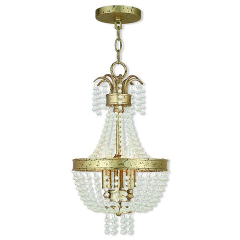 Livex Lighting Valentina 3 Light Winter Gold Pendant