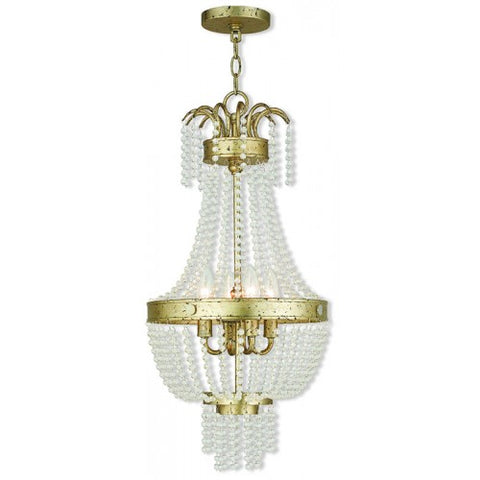 Livex Lighting Valentina 4 Light Winter Gold Pendant