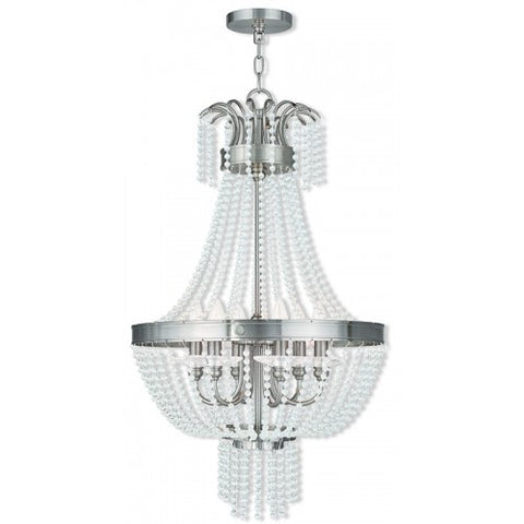 Livex Lighting Valentina 6 Light Brushed Nickel Pendant