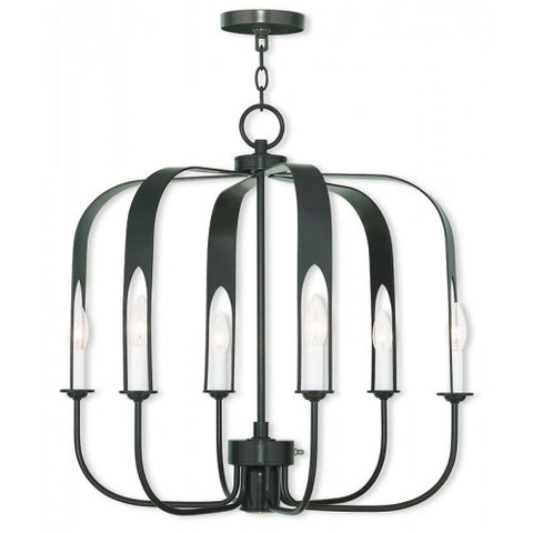 Livex Lighting Addison 6 Light + 1 Light EBZ Chandelier