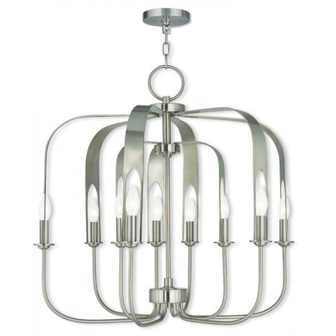 Livex Lighting Addison 6 Light + 3 Light BN Chandelier
