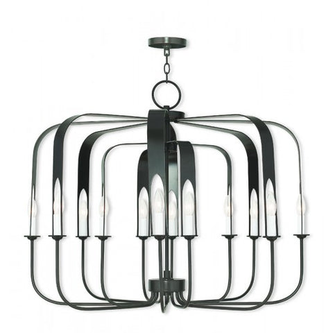 Livex Lighting Addison 8 Light + 4 Light EBZ Chandelier