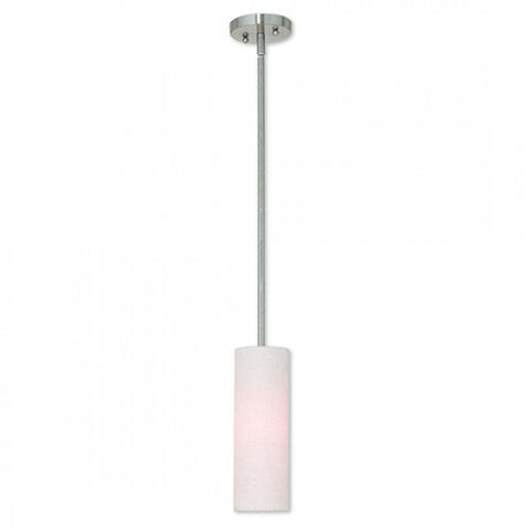 Livex Lighting Meridian 1 Light Brushed Nickel Mini Pendant