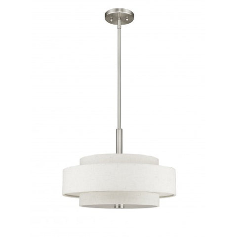 Livex Lighting Meridian 4 Light Brushed Nickel Pendant