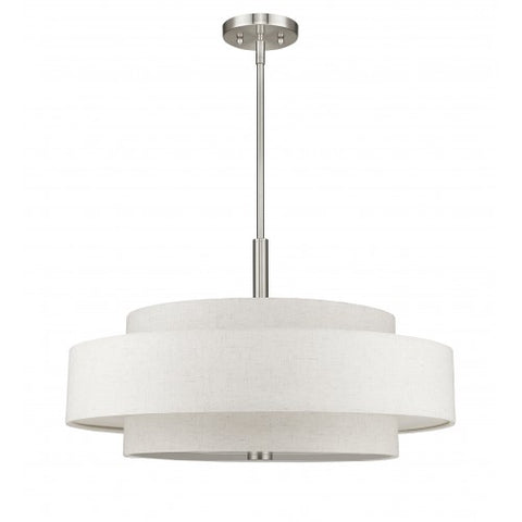 Livex Lighting Meridian 5 Light Brushed Nickel Pendant