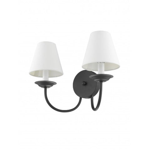 Livex Lighting Mendham 2 Light Black Wall Sconce