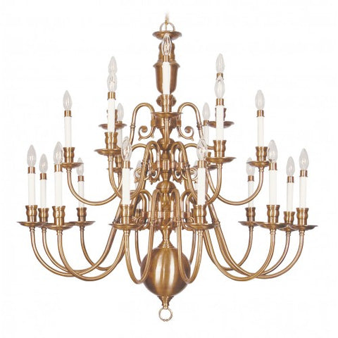Livex Lighting Beacon Hill 21 Light Flemish Brass Chandelier