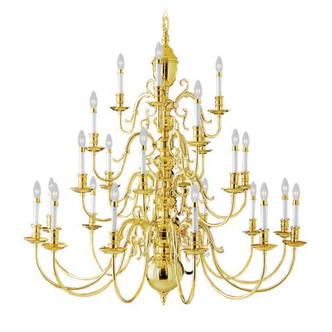 Livex Lighting Wakefield 24 Light Polished Brass Chandelier