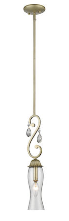 Z-Lite Melina 1 Light Mini Pendant 720MP-AS