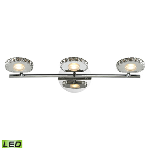 Spiva 3 Light Vanity In Polished Chrome With Crystal Banding