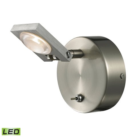 Reilly 1 Light Vanity In Brushed Nickel And Brushed Aluminum