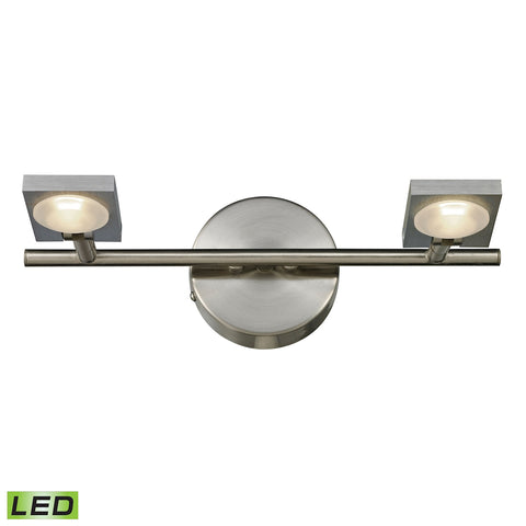 Reilly 2 Light Vanity In Brushed Nickel And Brushed Aluminum