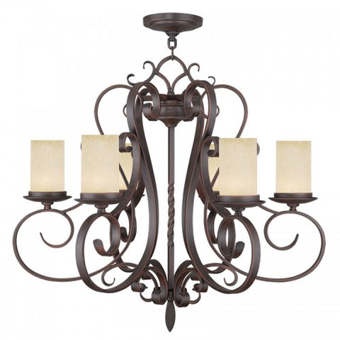 Livex Lighting Millburn Manor 6 Light Imperial Bronze Chandelier