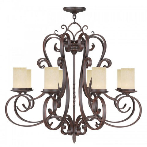 Livex Lighting Millburn Manor 8 Light Imperial Bronze Chandelier