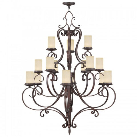 Livex Lighting Millburn Manor 15 Light Imperial Bronze Chandelier