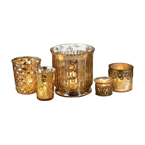 Audrey Set of 5 Votives Photo Boxed