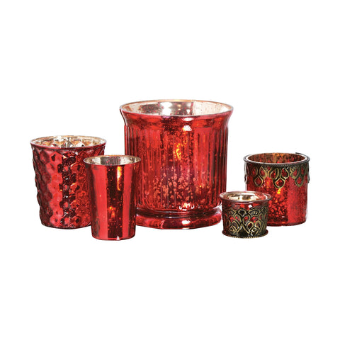 Audrey Set of 5 Votives In Antique Bronze
