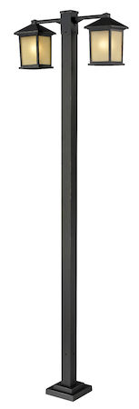 Z-Lite Holbrook 2 Head Outdoor Post 507-2-536P-ORB