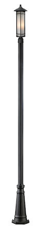 Z-Lite Woodland Outdoor Post Light 529PHM-519P-BK