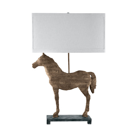 Carved Horse Table Lamp