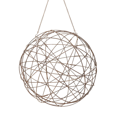 Aged Iron Wire Sphere - Large