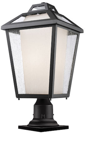 Z-Lite Memphis Outdoor 1 Light Outdoor Pier Mount Light 532PHBR-533PM-BK