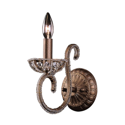 Elizabethan 1 Light Wall Sconce In Dark Bronze