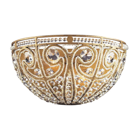 Elizabethan 2 Light Wall Sconce In Dark Bronze