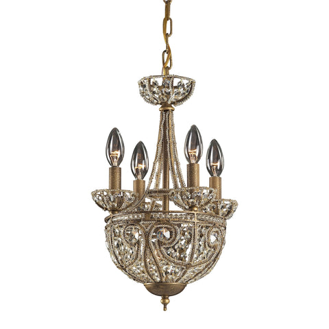 Elizabethan 5 Light Chandelier In Dark Bronze