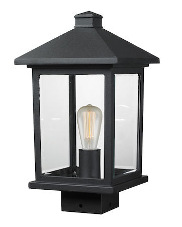 Z-Lite Portland 1 Light Post Mount Light 531PHMS-BK