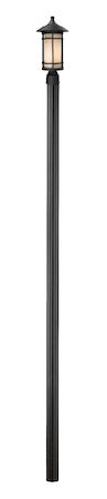 Z-Lite Woodland Outdoor Post Light 527PHM-520P96-BK