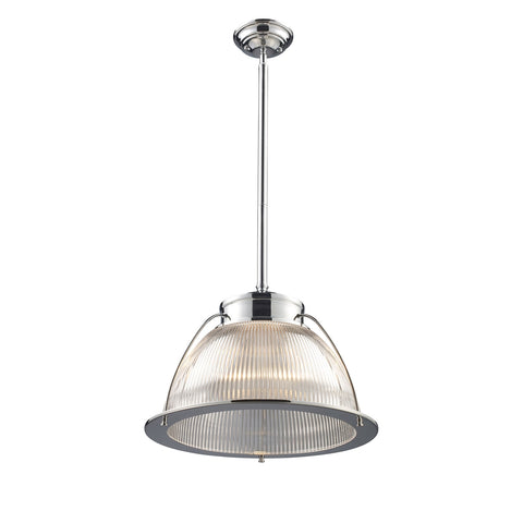 Halophane 1 Light Pendant In Polished Chrome