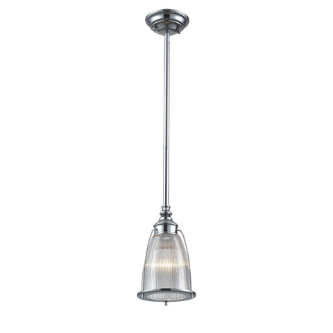 Halophane 1 Light Pendant In Polished Chrome