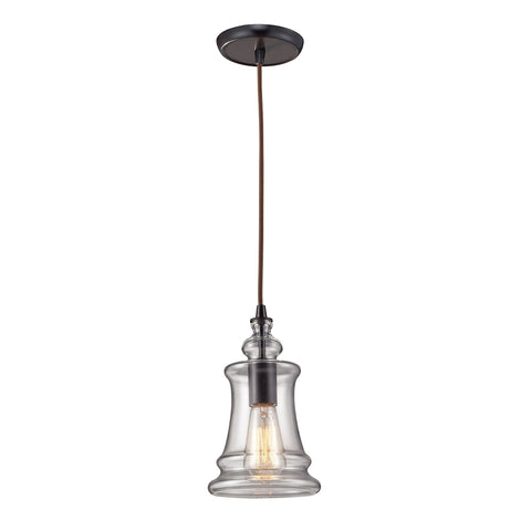 Menlow Park 1 Light Pendant In Oil Rubbed Bronze