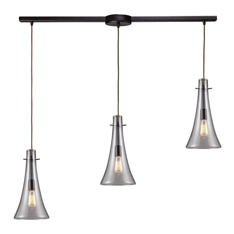 Menlow Park 3 Light Pendant In Oil Rubbed Bronze