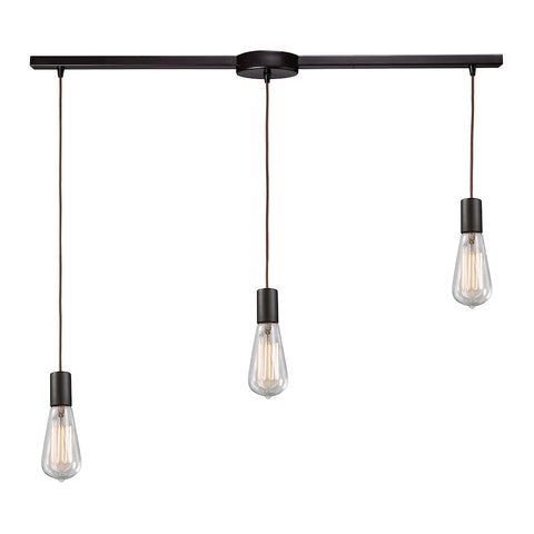 Menlow Park 3 Light Pendant In Oil Rubbed Bronze