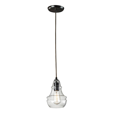 Menlow Park 1 Light Pendant In Oil Rubbed Bronze