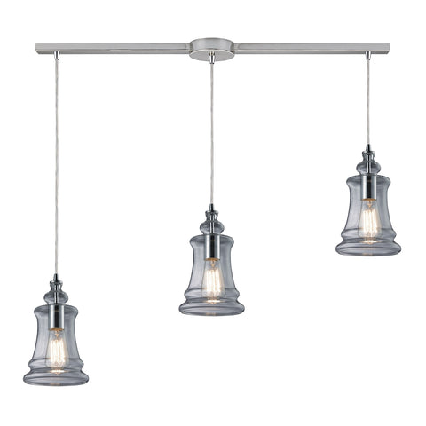 Menlow Park 3 Light Pendant In Polished Chrome