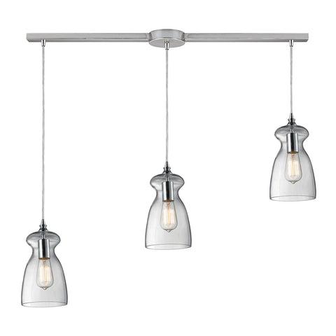 Menlow Park 3 Light Pendant In Polished Chrome