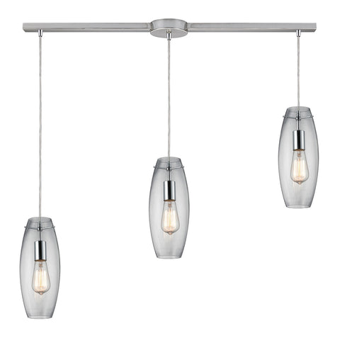 Menlow Park 3 Light Pendant In Polished Chrome