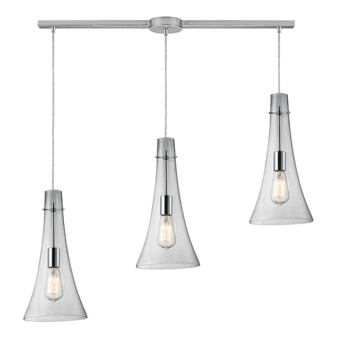 Menlow Park 3 Light Pendant In Polished Chrome