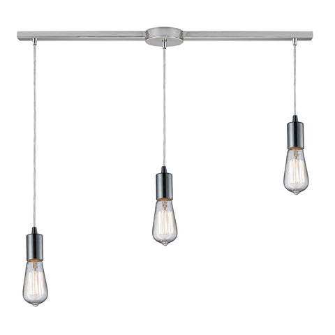 Menlow Park 3 Light Pendant In Polished Chrome