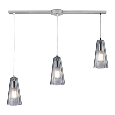 Menlow Park 3 Light Pendant In Polished Chrome