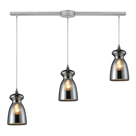 Menlow Park 3 Light Pendant In Polished Chrome