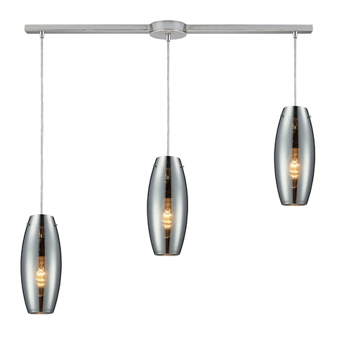 Menlow Park 3 Light Pendant In Polished Chrome