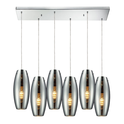 Menlow Park 6 Light Pendant In Polished Chrome