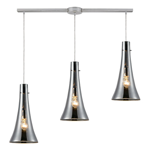 Menlow Park 3 Light Pendant In Polished Chrome